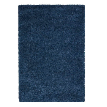 Dark Blue Super Soft Shaggy Luxury Floor Rug 5cm Long Pile